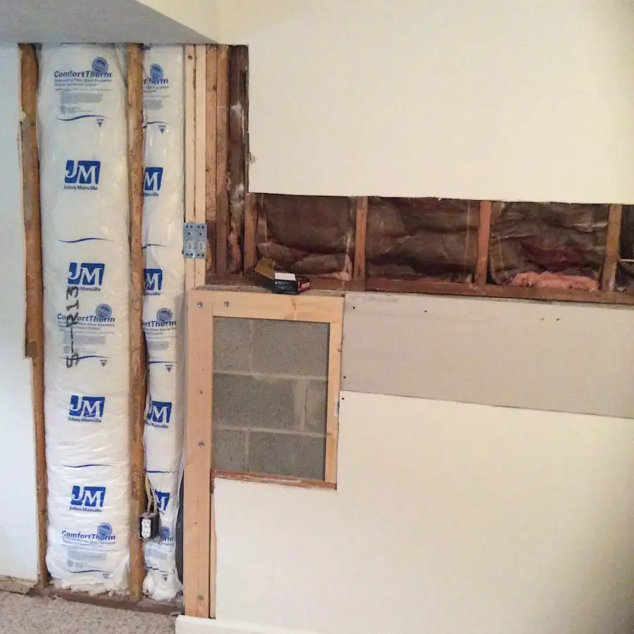 Wall insulation replacement during Structural Drying in North Lynnwood